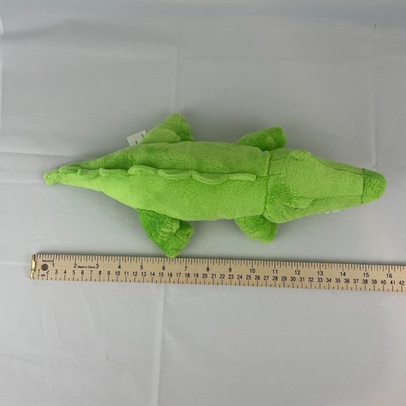Fun Stuff Lime Green Alligator Crocodile 15" Plush Stuffed Animal Toy Reptile - Picture 4 of 5